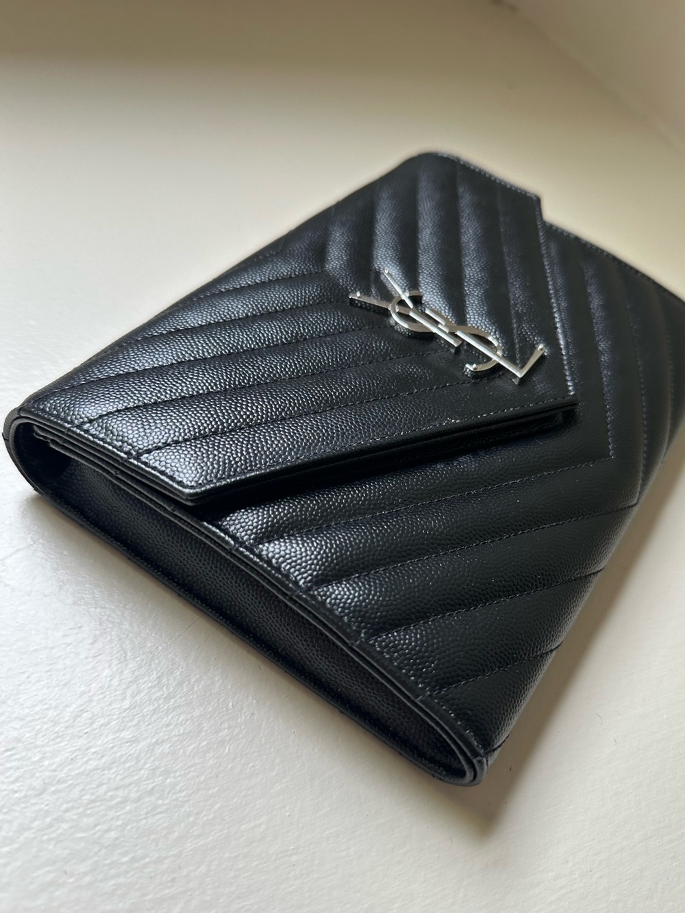 Saint Laurent Cassandre Leather Clutch - Picture 6 of 7